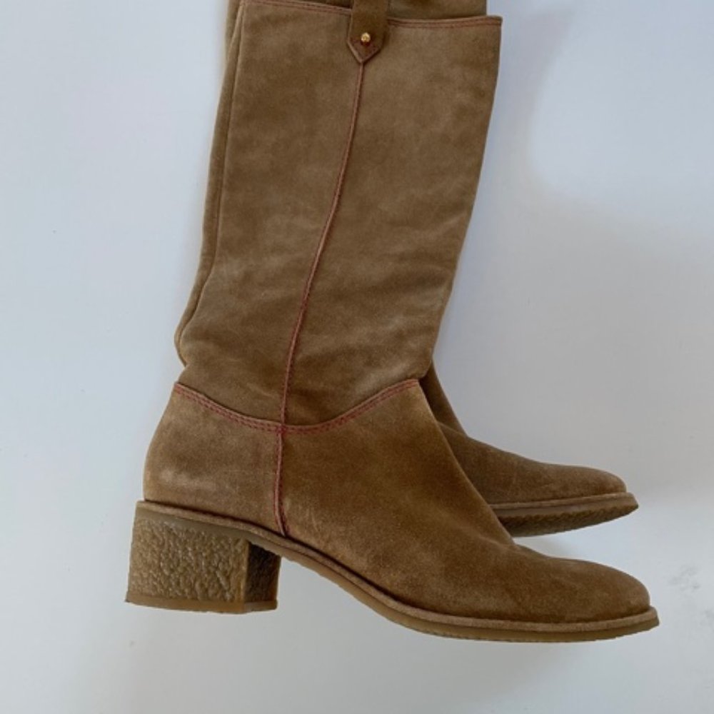 Kate Spade Chestnut Brown Suede Boots Size 8.5